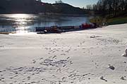 Das Eis glänzt schon auf dem See (Foto: Martin schmitz)